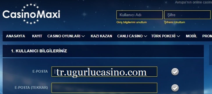 casinomaxi uyelik