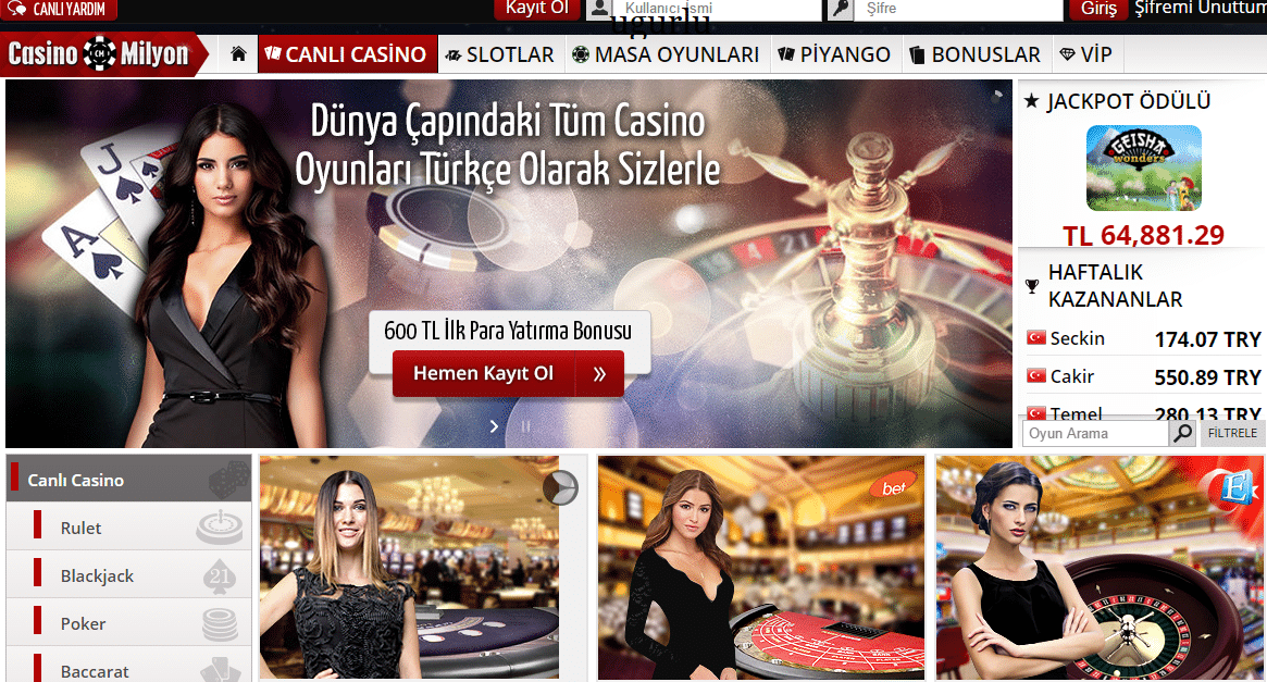 casino milyon casino oyunlari